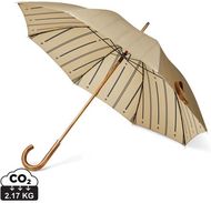 VINGA Bosler AWARE kierrätetty PET 23" sateenvarjo, greige-liitu liikelahja logopainatuksella